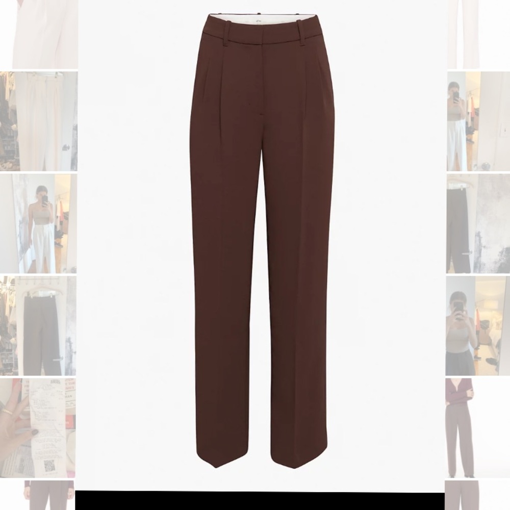 ARITZIA EFFORTLESS PANT - MOCHA BROWN - SIZE 2